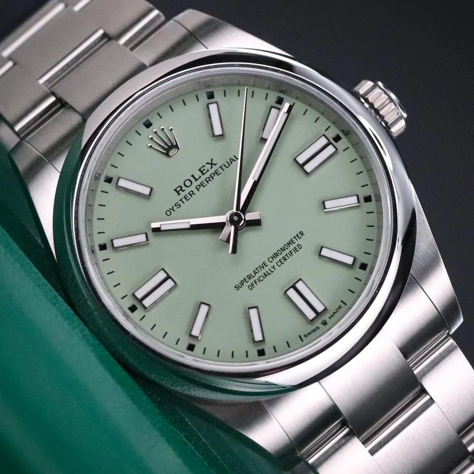 Rolex Oyster Perpetual mint green dial — SEANIC Select