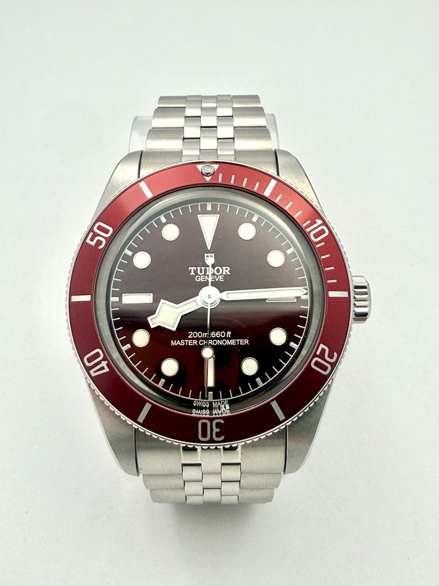 Tudor Black Bay · Burgundy bezel, black dial, steel jubilee — for sale at SEANIC Select